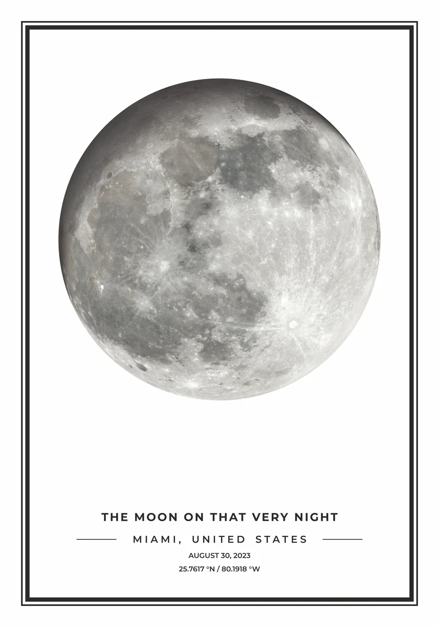 Framed Moon White